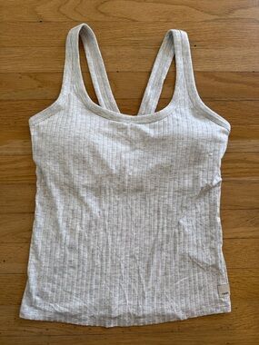 Vuori Ribbed Tank Top in Light Oatmeal